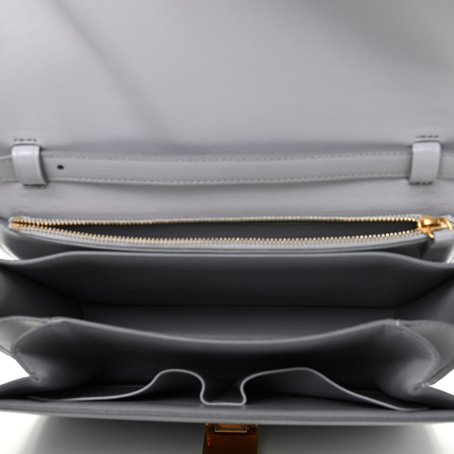 Celine Box Calfskin Medium Classic Box Flap Bag Light Grey 5 of 11