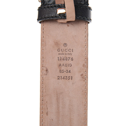 Gucci Guccissima Signature Interlocking G 40mm Belt 85 34 Black 3 of 8