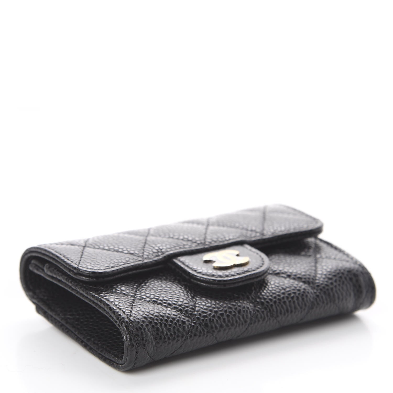 Chanel Caviar Quilted Flap Card Holder Wallet Black 3 of 6