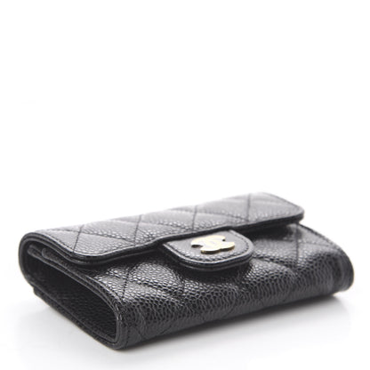 Chanel Caviar Quilted Flap Card Holder Wallet Black 3 of 6