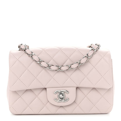 Chanel Lambskin Quilted Mini Rectangular Flap Light Purple 1 of 12