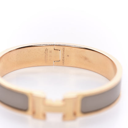 Hermes Enamel Clic Clac H Narrow Bracelet PM Marron Glace 5 of 6