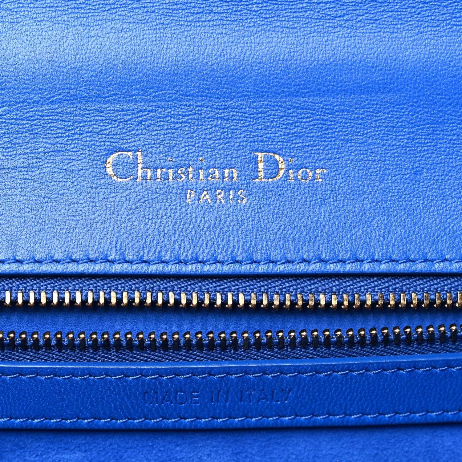 Christian Dior Lambskin Studded Medium Diorama Flap Bag Blue 6 of 12