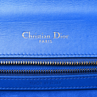 Christian Dior Lambskin Studded Medium Diorama Flap Bag Blue 6 of 12