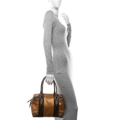 Fendi Zucca Zucchino Mixed Media B Mix Tote Tobacco Gold 2 of 15
