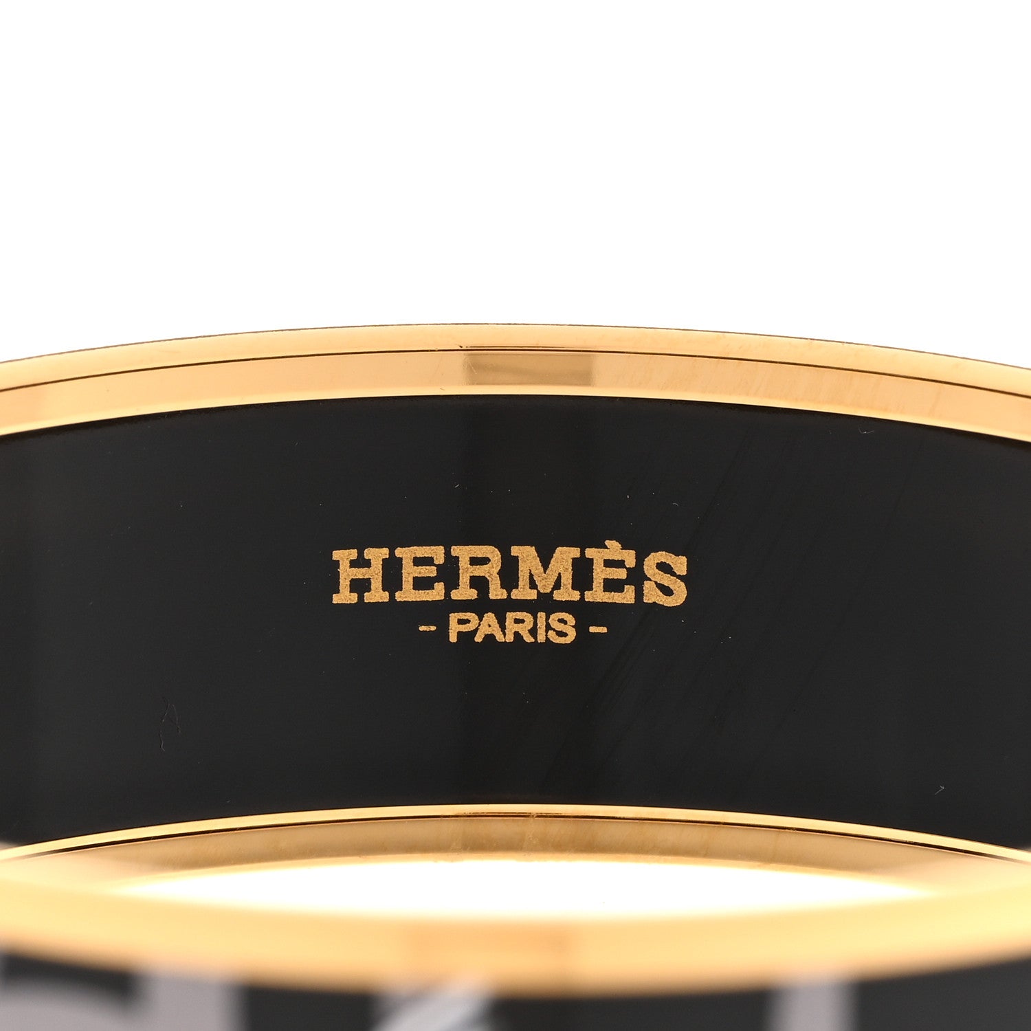 Hermes Enamel Printed Wide Panoplie Equestre Bracelet 65 Faux Gris 4 of 5