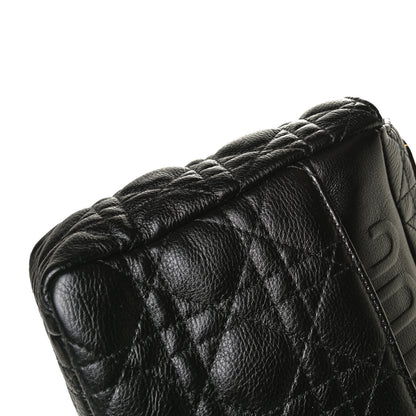 Christian Dior Grained Calfskin Cannage Large Caro Bag Black 11 of 15