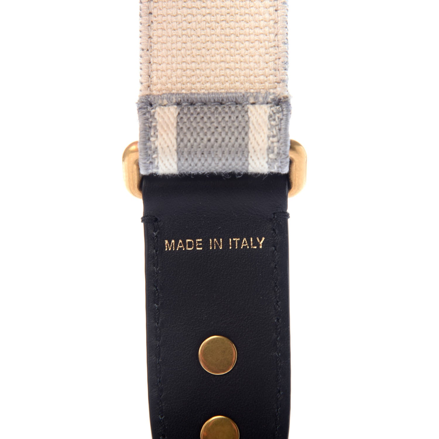 Christian Dior Canvas Embroidered Adjustable Shoulder Strap Grey 4 of 6