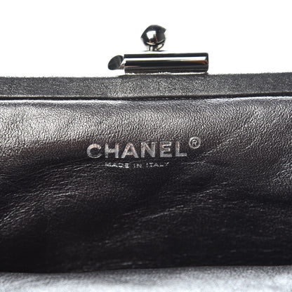 Chanel Metallic Crackled Calfskin Monte Carlo Clutch Dark Silver 6 of 7