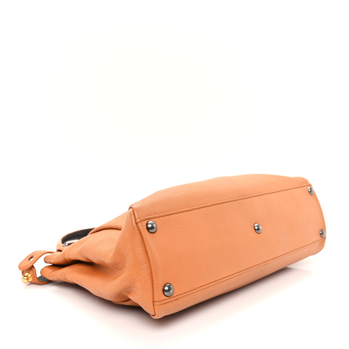 Goatskin Snakeskin Medium Peekaboo Iconic Satchel Brown