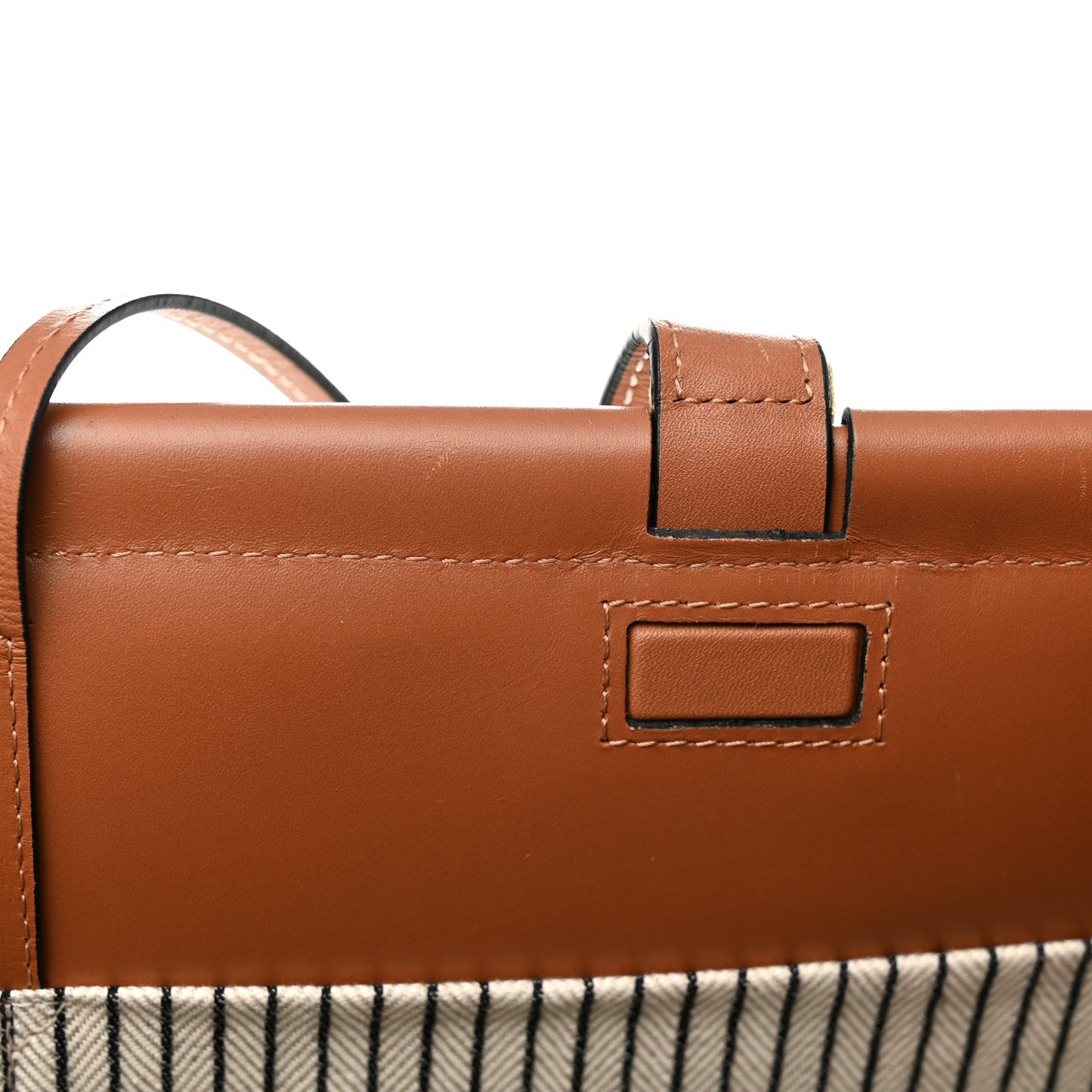 Canvas Calfskin Small Cushion Tote Beige