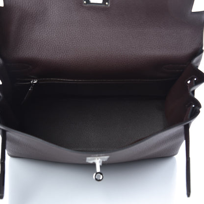 Hermes Togo Kelly Retourne 32 Chocolate 7 of 35