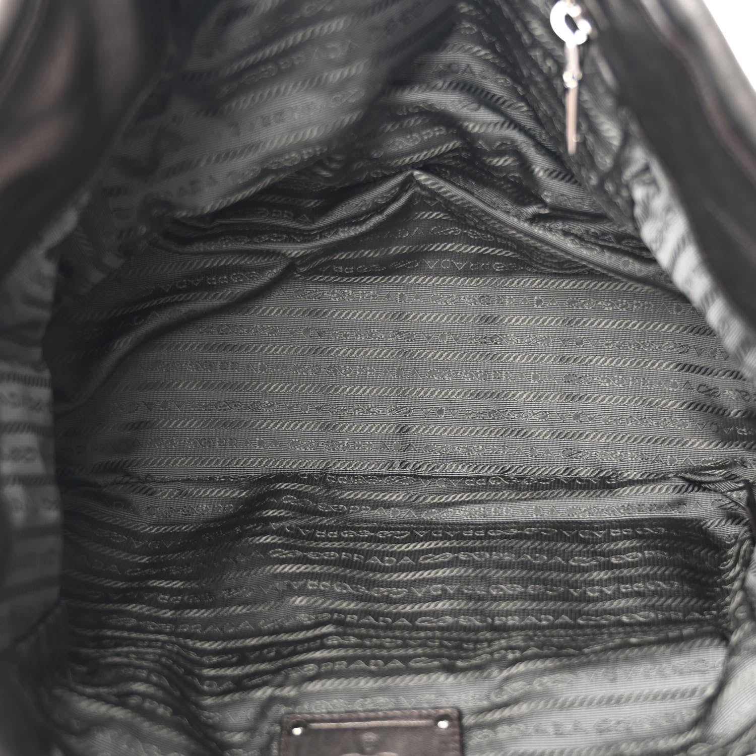 Prada Metallic Nappa Tessuto Nylon Mordore Stripes Tote Ardesia Mord 5 of 10