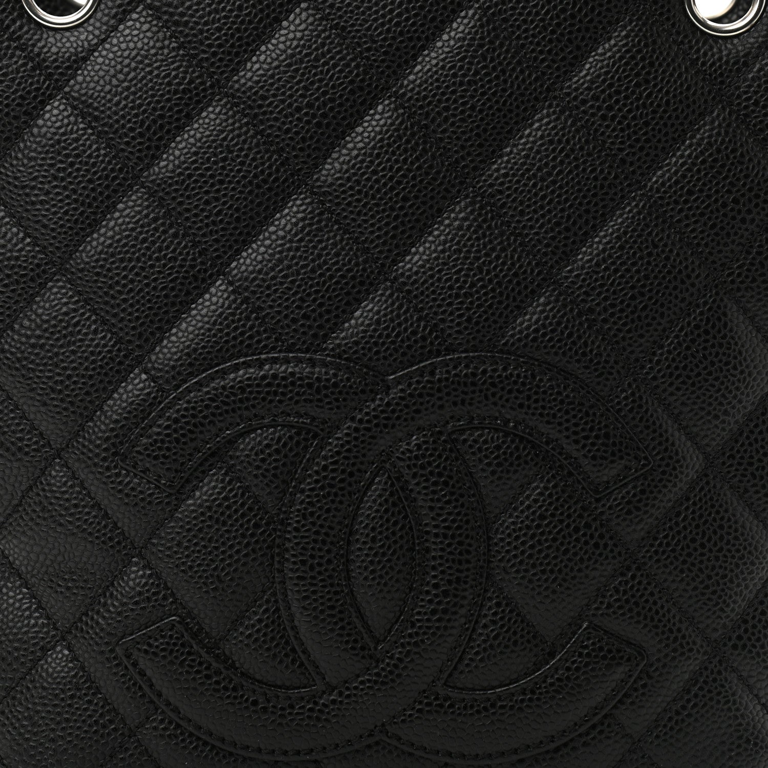 Chanel Caviar Quilted Petit Shopping Tote PST Black 8 of 11