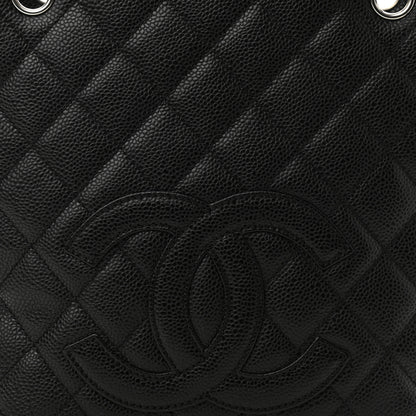 Chanel Caviar Quilted Petit Shopping Tote PST Black 8 of 11