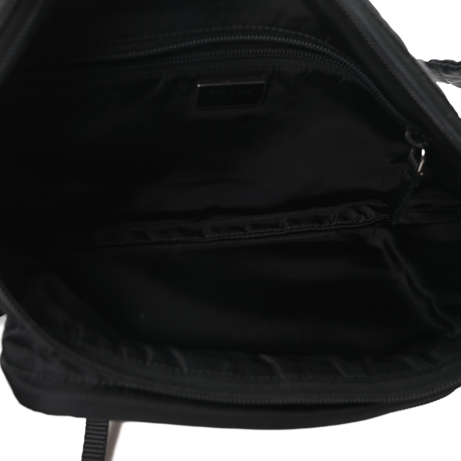 Prada Tessuto Nylon Double Pocket Belt Bag Black 5 of 10