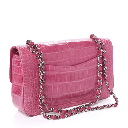 Chanel Alligator Medium Double Flap Pink 2 of 9