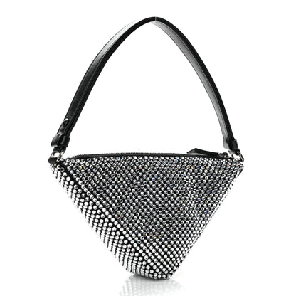 Prada Satin Crystal Triangle Pouch Cristal 3 of 11