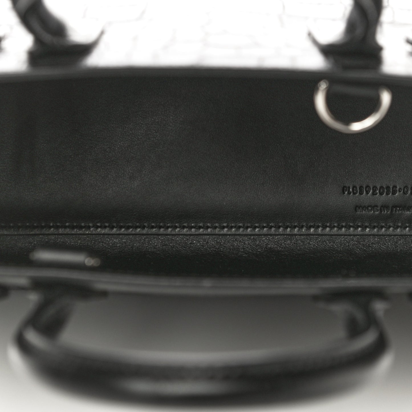 Calfskin Crocodile Embossed Nano Sac De Jour Black