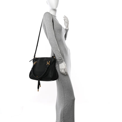Chloe Calfskin Braided Medium Marcie Double Carry Black 2 of 10