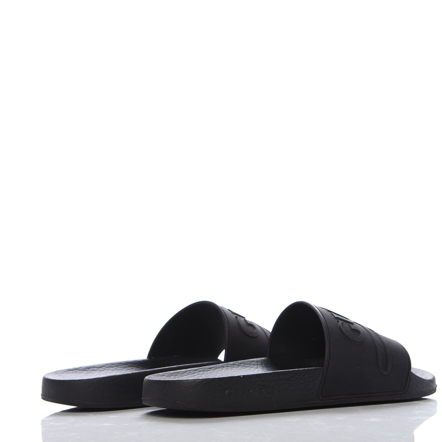 Rubber Womens Logo Slide Sandals 38 Black