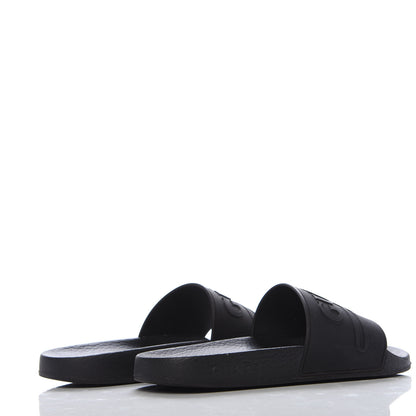 Gucci Rubber Womens Logo Slide Sandals 38 Black 4 of 8