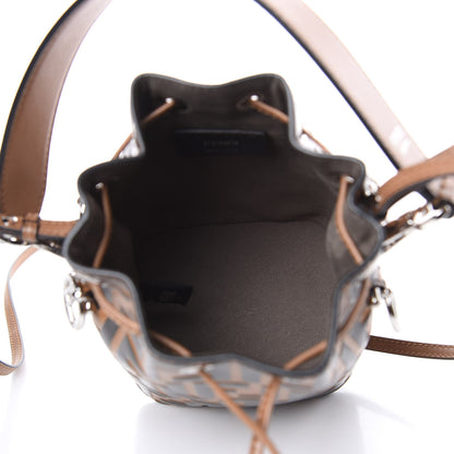 Fendi Vitello Liberty F is Fendi FF Embossed Mini Mon Tresor Bucket Bag Tobacco Black 5 of 11