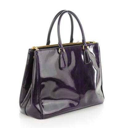Prada Spazzolato Large Double Zip Tote Viola Fume 3 of 8