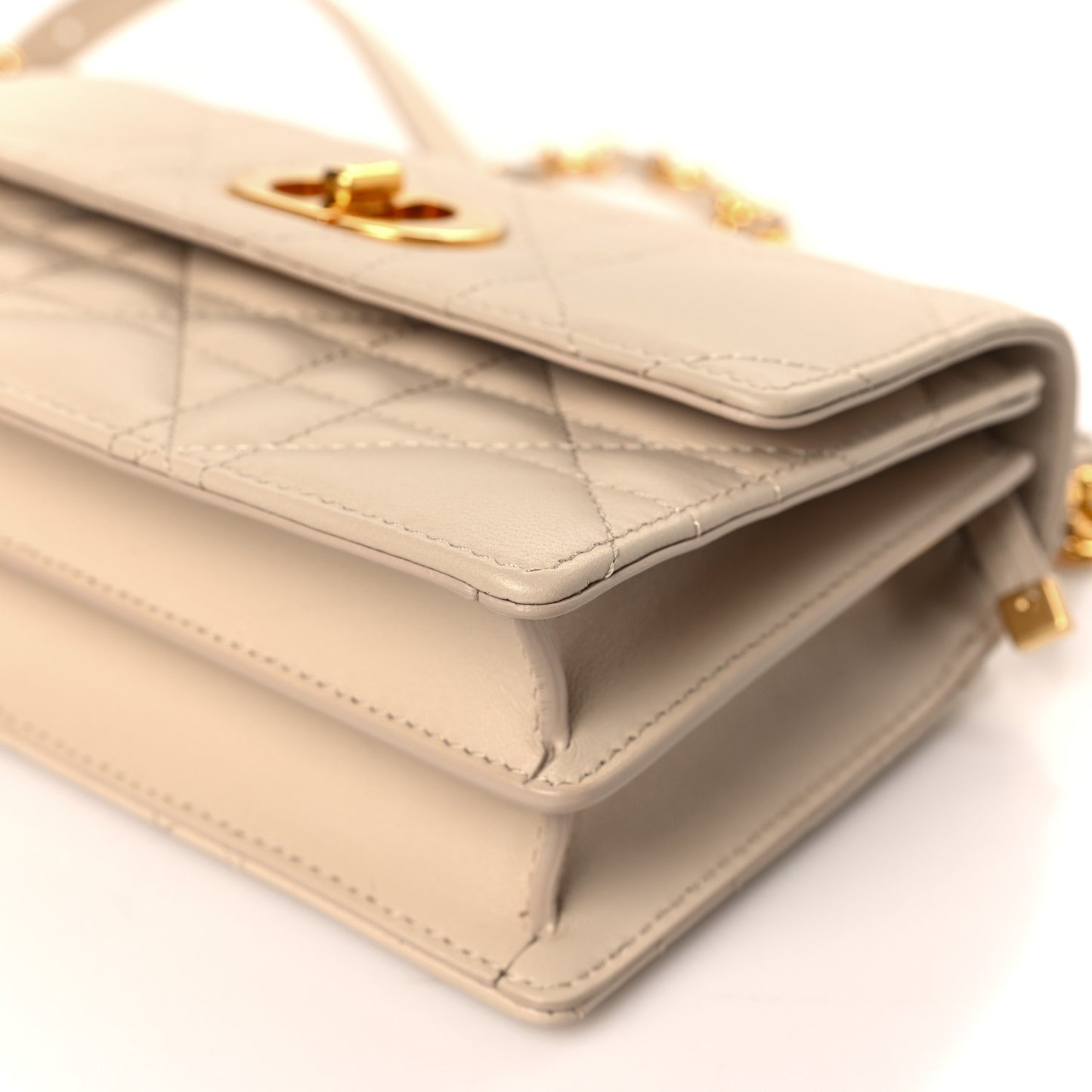 Lambskin Macrocannage Mini Miss Caro Bag Caramel Beige