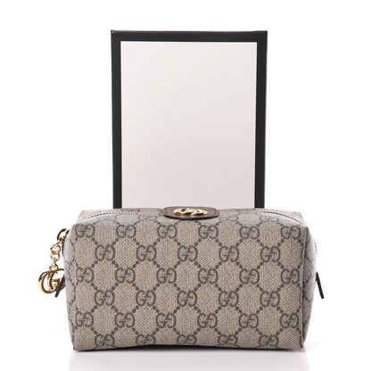 Gucci Soft GG Supreme Monogram Calfskin Medium Ophidia Cosmetic Case Beige Ebony New Acero 10 of 10
