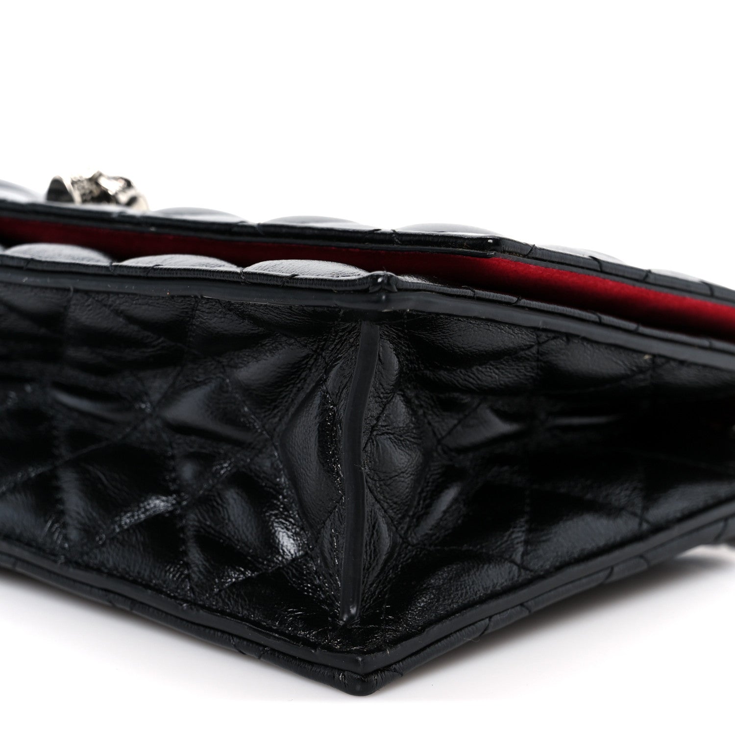 Alexander McQueen Calfskin Quilted Medium Skull Chain Crossbody Bag Black 10 of 10