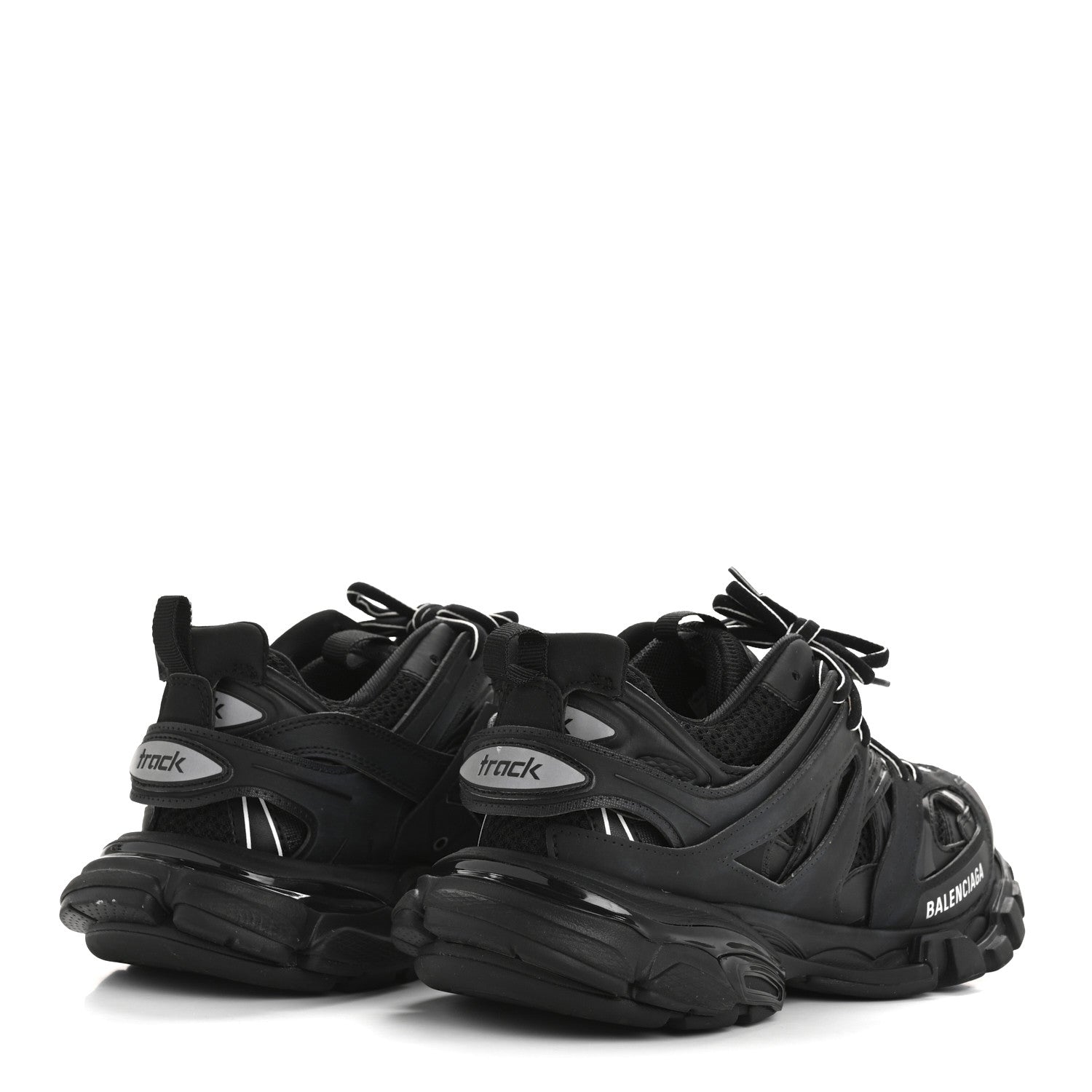 Balenciaga Mesh Nubuck Effect Fabric LED Womens Track Sneakers 39 Black 5 of 9