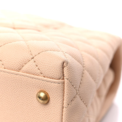 Chanel Caviar Quilted Medium Coco Handle Flap Light Beige 11 of 12
