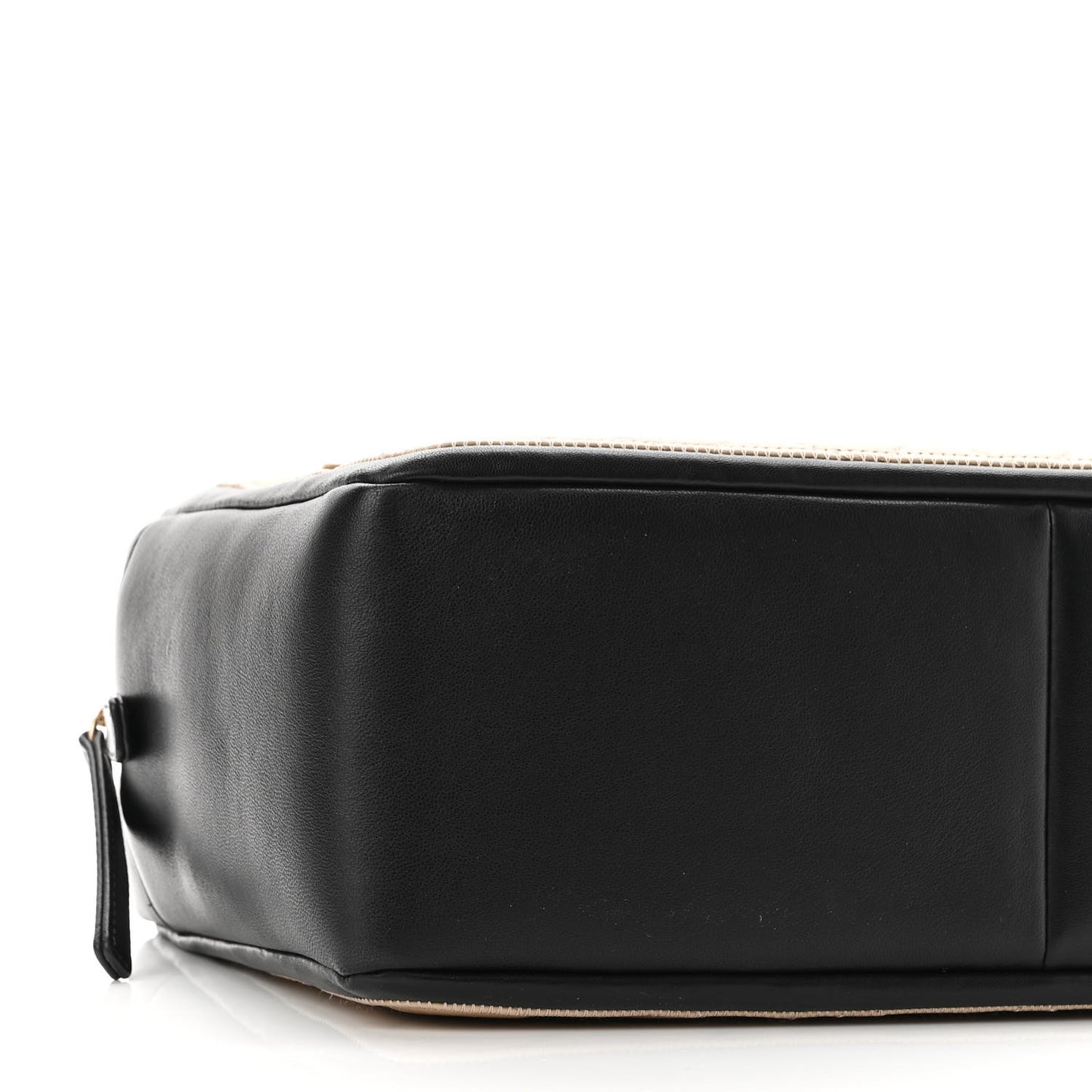 Lambskin Quilted Graphic Camera Case Beige Black