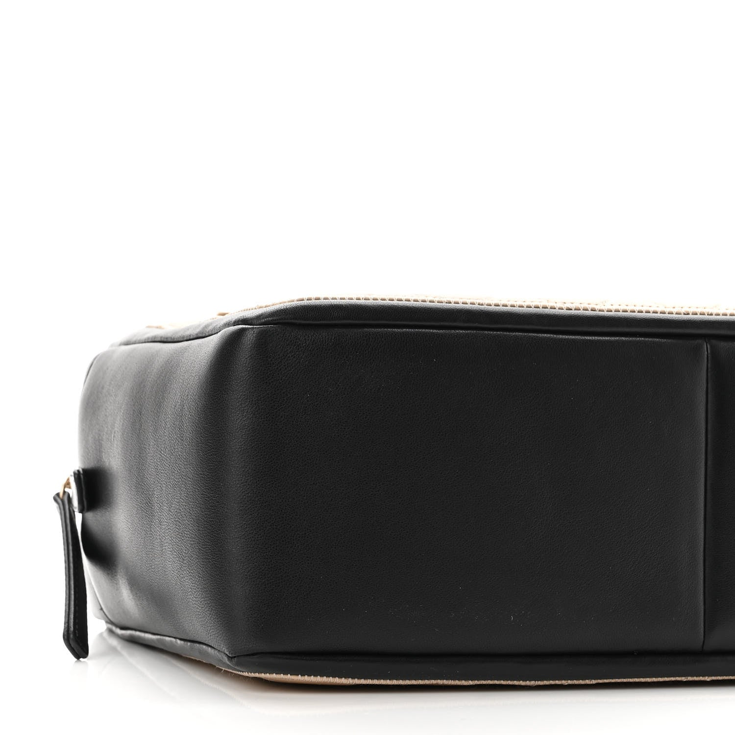 Chanel Lambskin Quilted Graphic Camera Case Beige Black 8 of 10