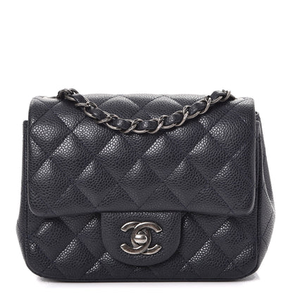 Chanel Caviar Quilted Mini Square Flap Navy 1 of 8