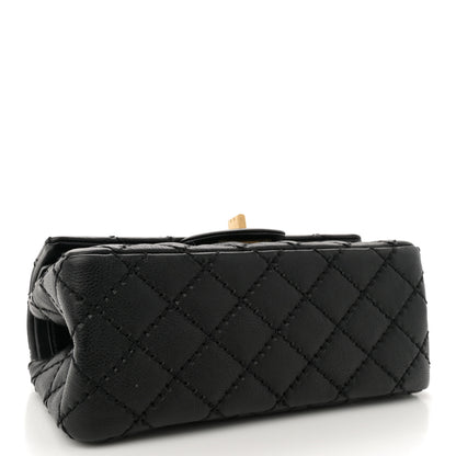 Chanel Calfskin Double Stitch 2.55 Reissue 224 Flap Black 4 of 10