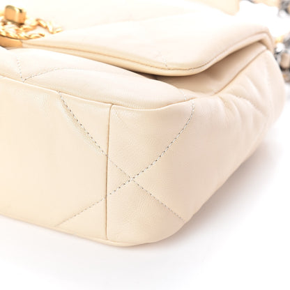 Chanel Goatskin Quilted Medium 19 Flap Beige 10 of 11