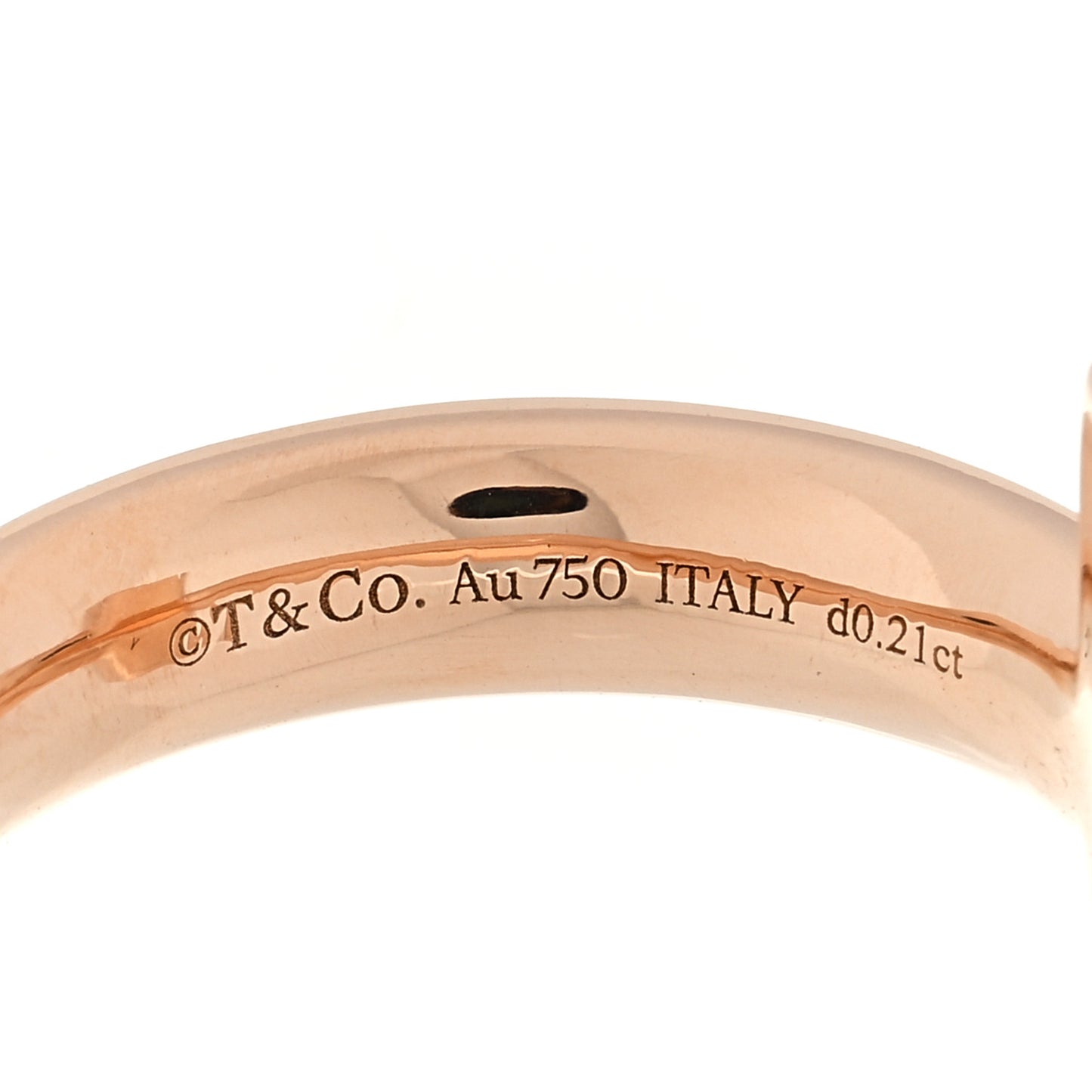 18K Rose Gold Diamond T T1 Ring 52 6