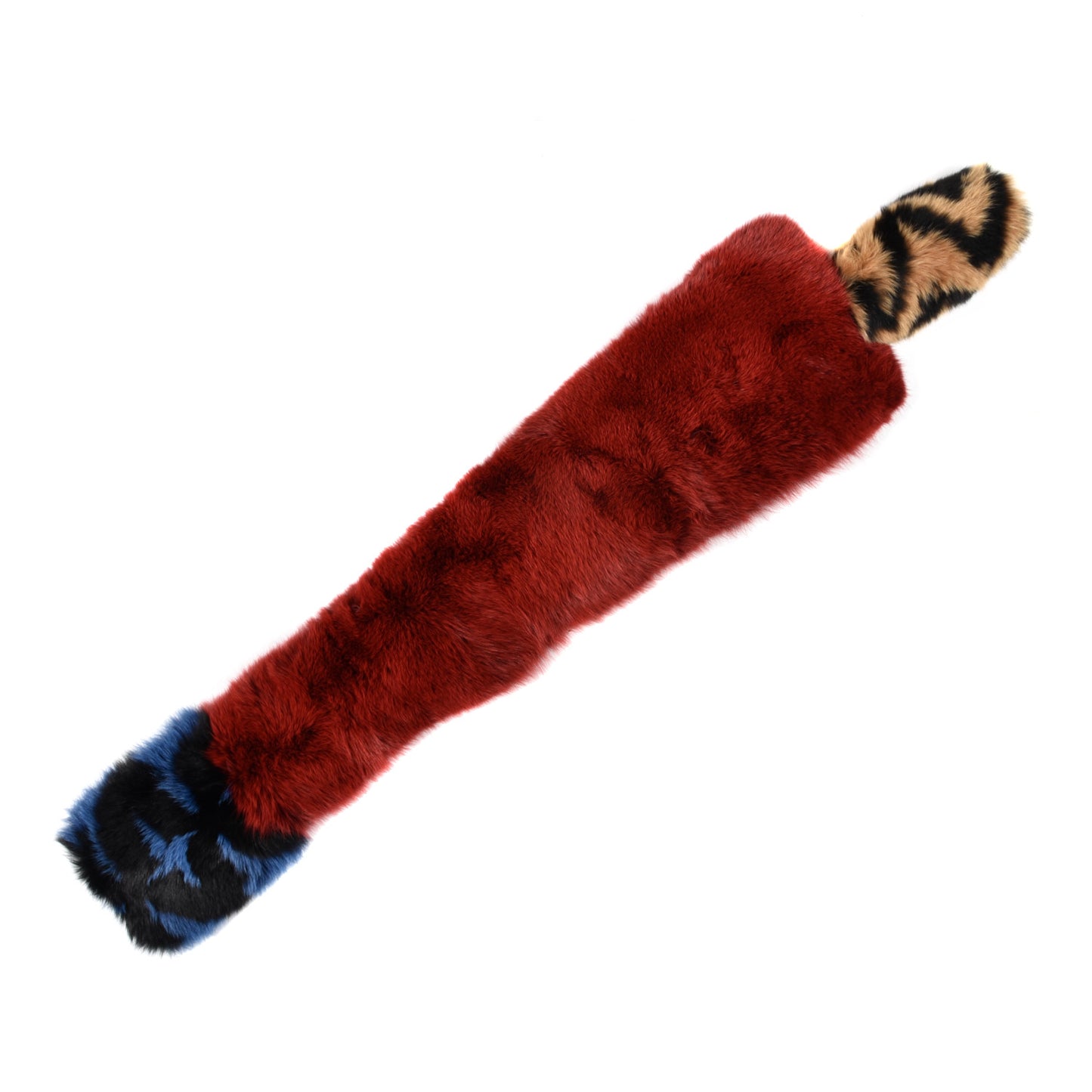 Fox Fur Stole Multicolor