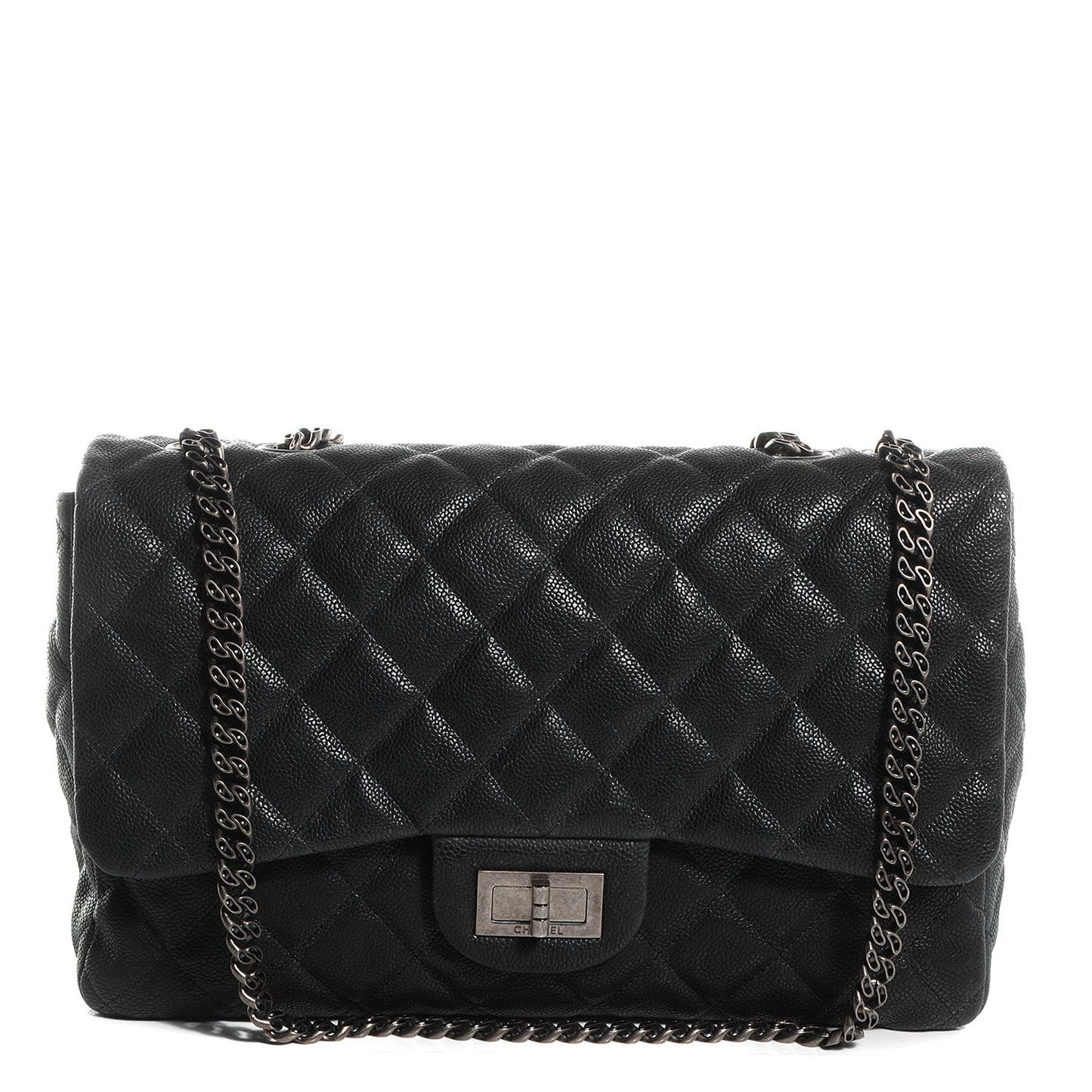 Washed Caviar 2.55 Reissue 227 Flap Black