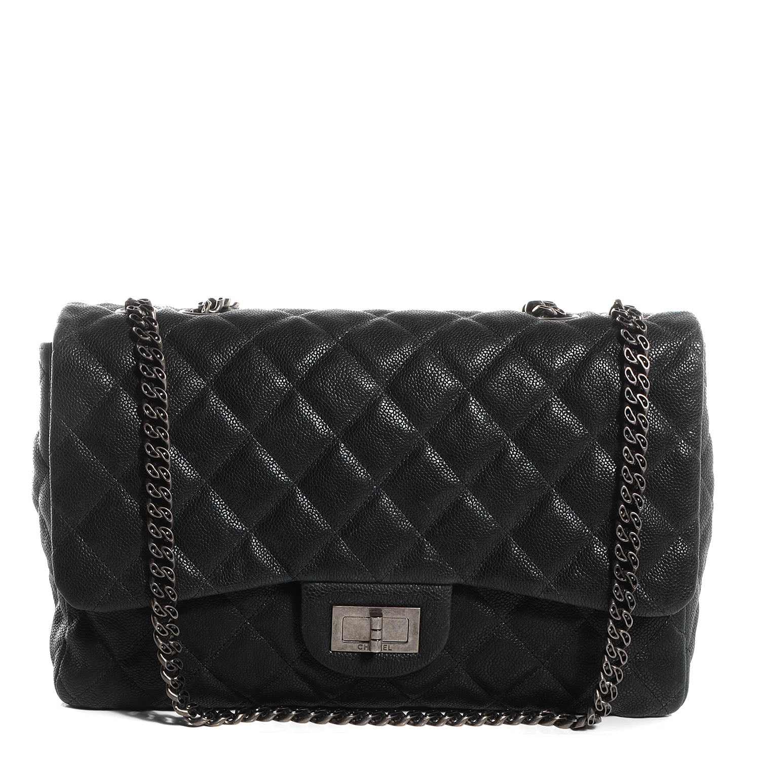 Chanel Washed Caviar 2.55 Reissue 227 Flap Black 1 of 9