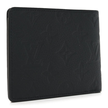 Louis Vuitton Calfskin Monogram Shadow Multiple Wallet Black 3 of 7