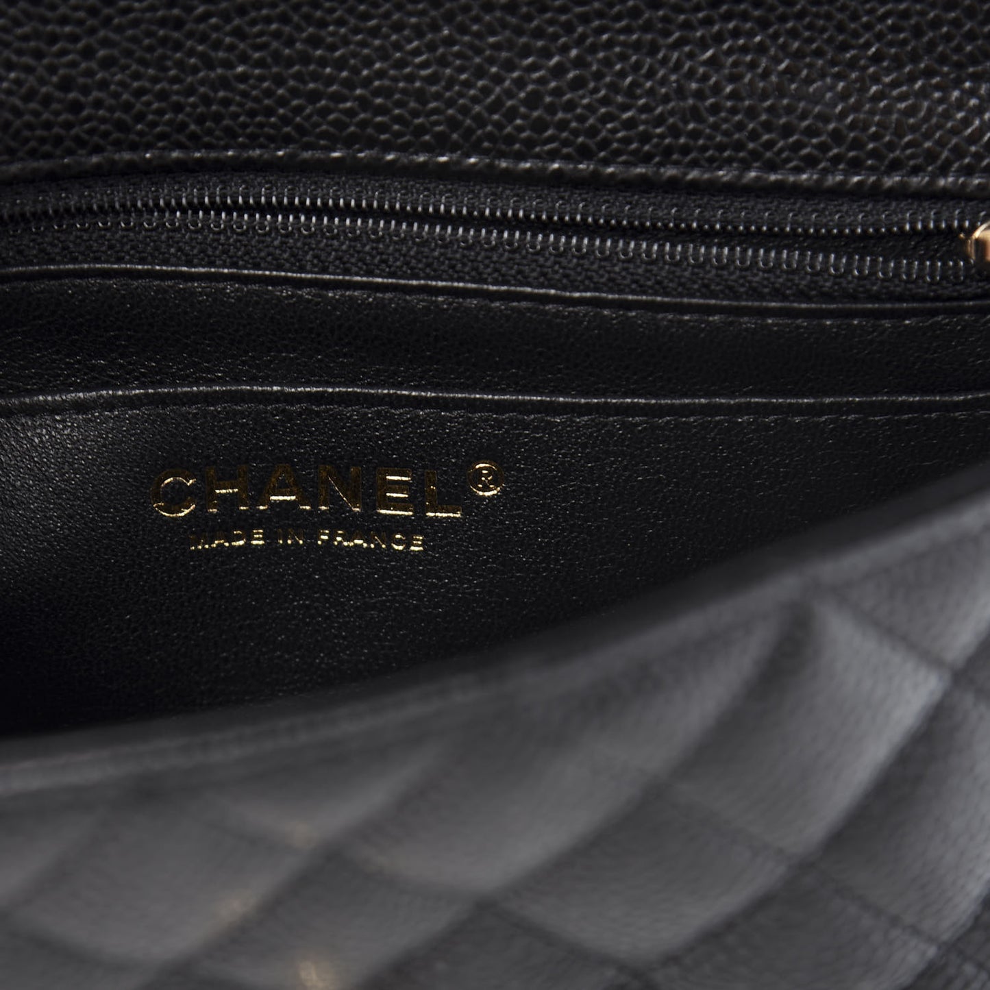 Caviar Quilted Mini Rectangular Flap Black