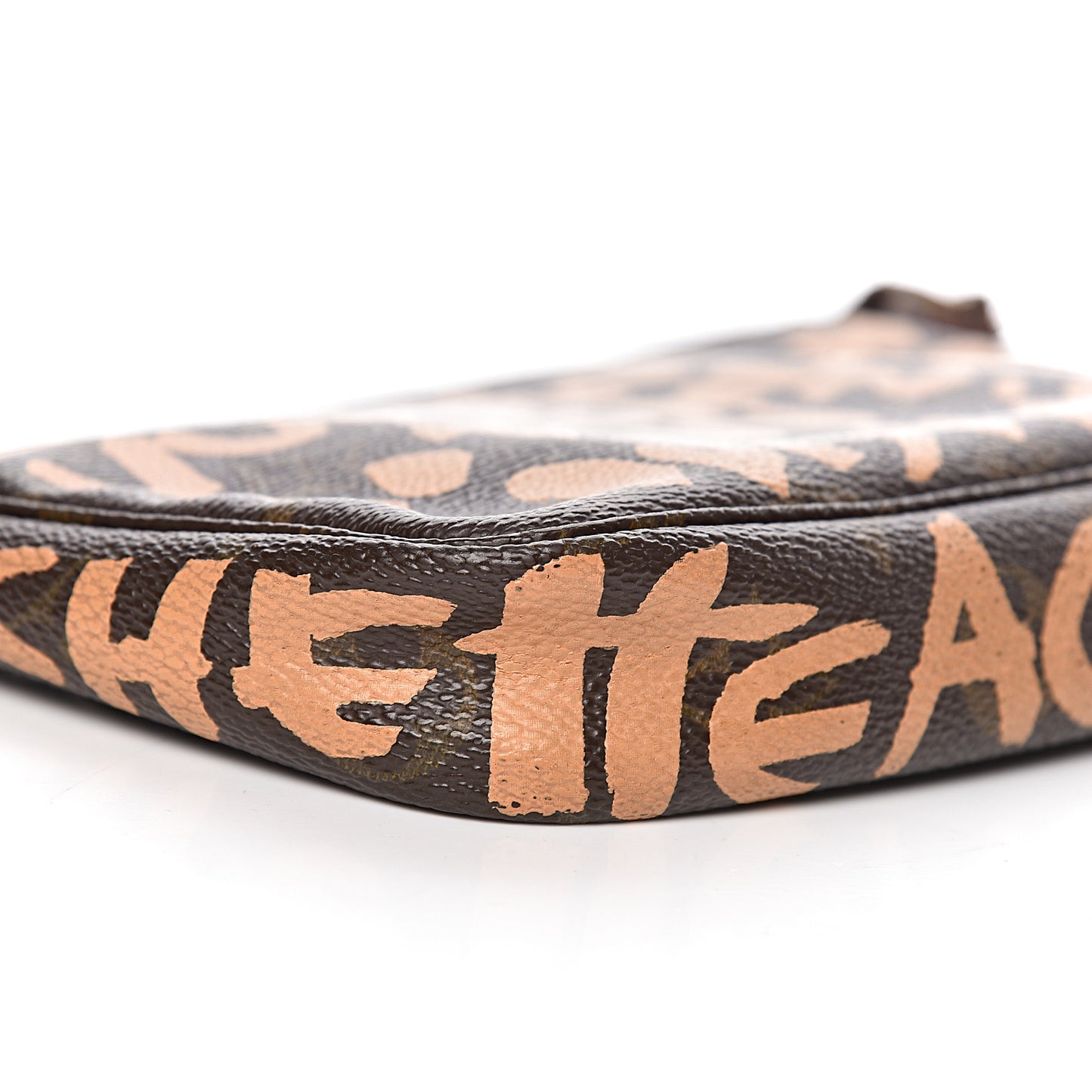 Monogram Graffiti Pochette Accessories Peach