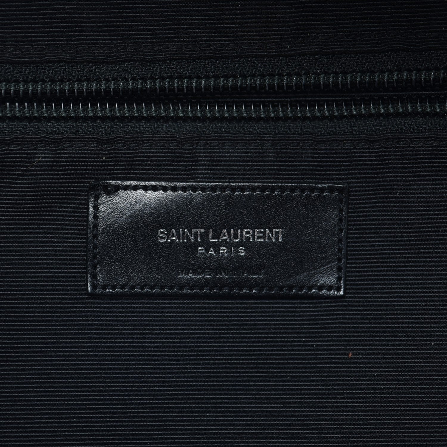 Saint Laurent Calfskin Crocodile Embossed City Backpack Black 7 of 8