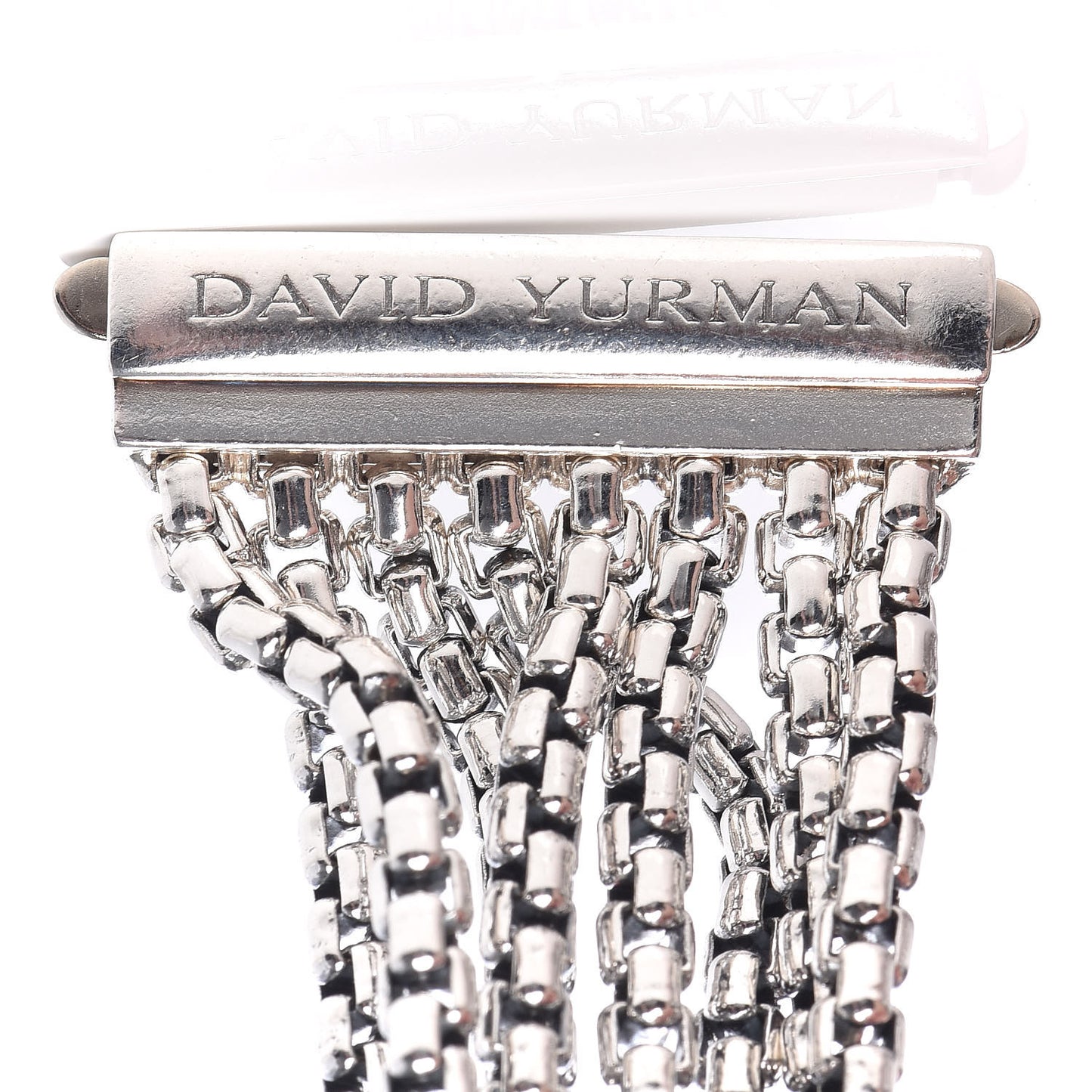Sterling Silver Eight-Row Box Chain Bracelet