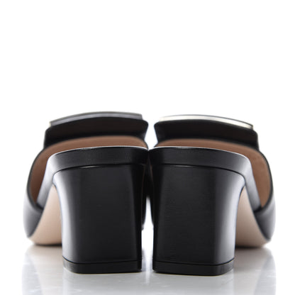 Gucci Malaga Kid Crystal Square G Madelyn Mules 38.5 Black 6 of 10