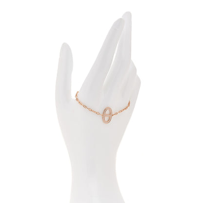 Hermes 18K Rose Gold Diamond Chaine D'Ancre Contour Bracelet XS 2 of 6