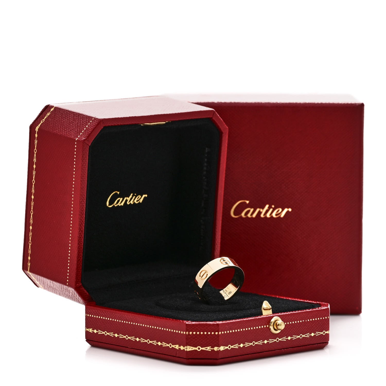 Cartier 18K Yellow Gold 5.5mm LOVE Ring 53 6.5 6 of 6